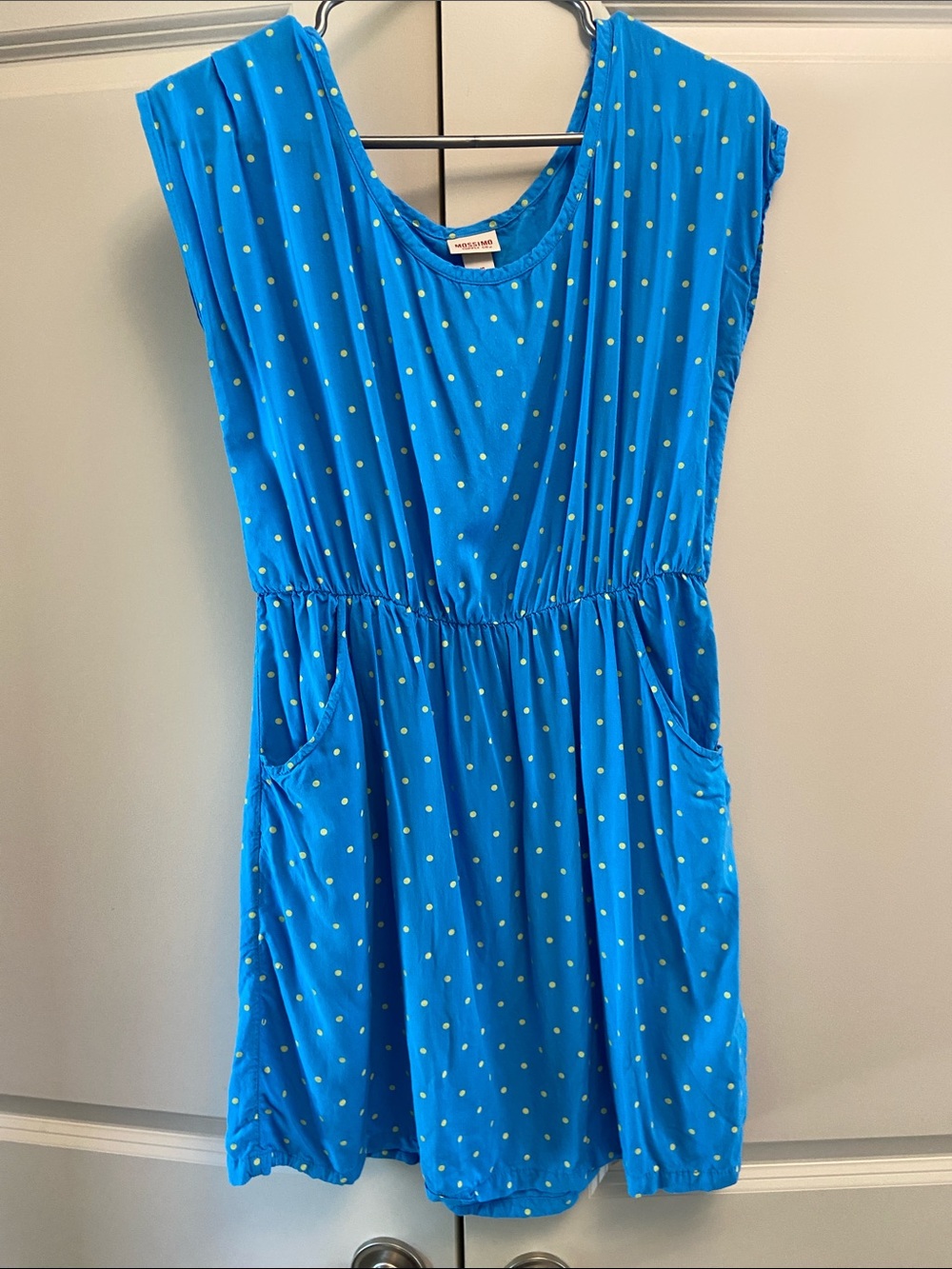 Mossimo Supply Co. Bright Blue Polka Dot Mini Dress